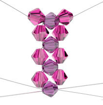 Beads looped on thread